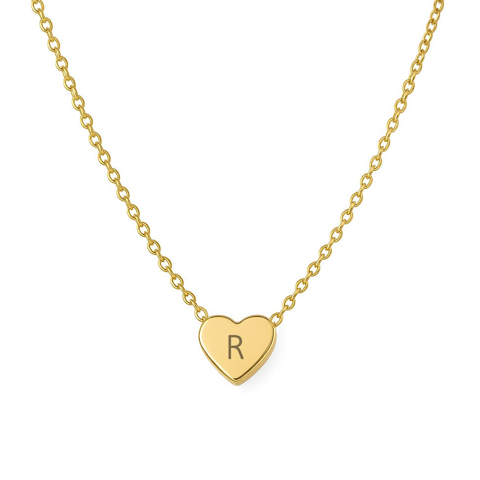 Heart Initial Necklace