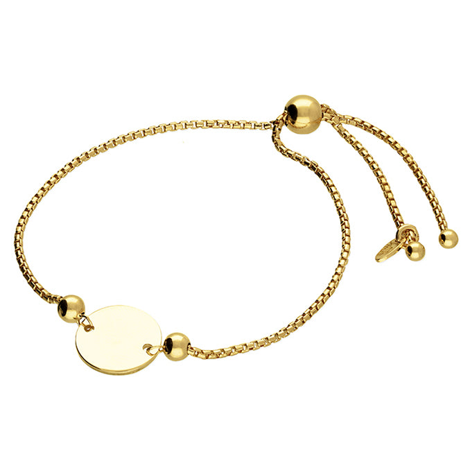Bracelet disque empreinte de patte en argent sterling