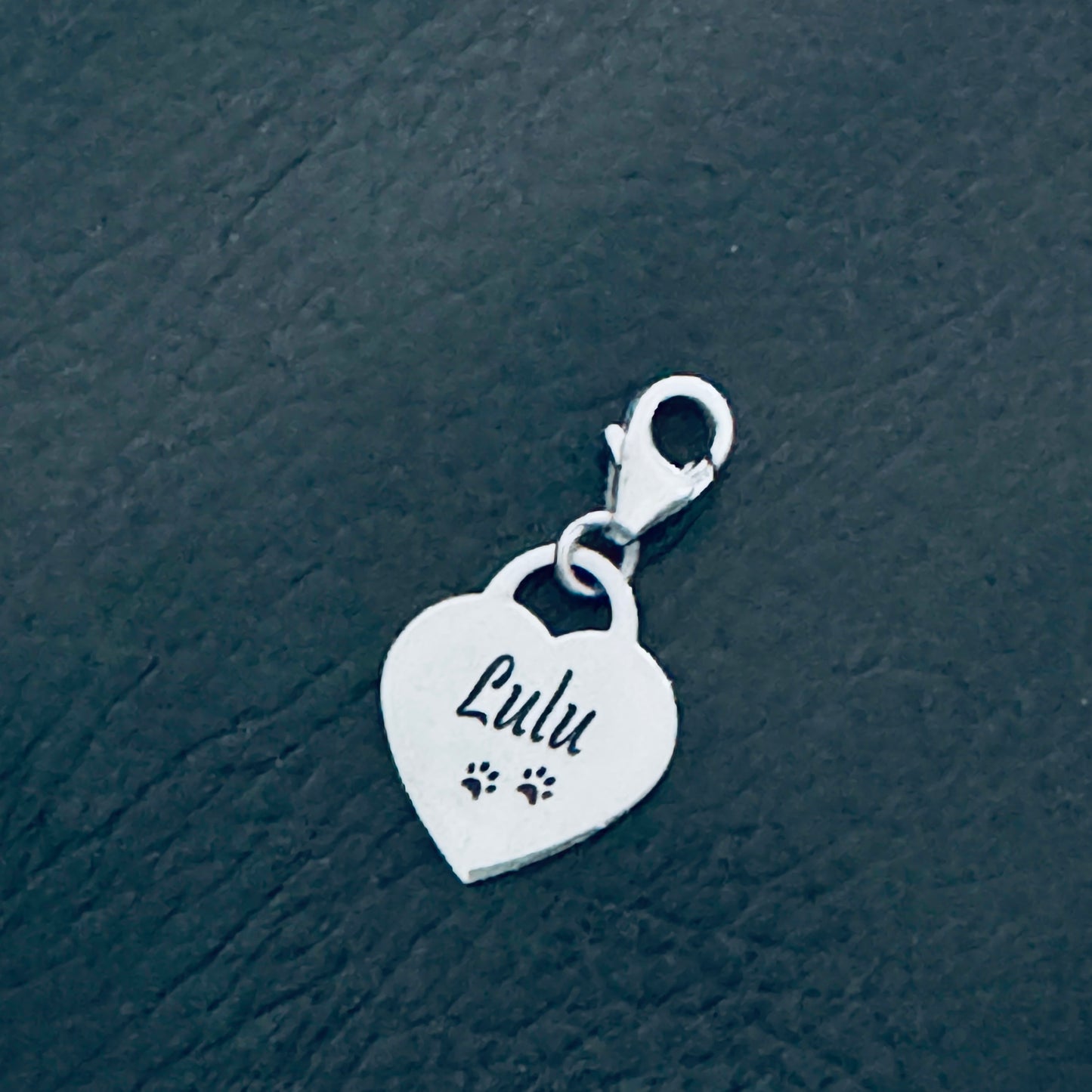 Personalised Clip-on Heart Tag for Dog Collar