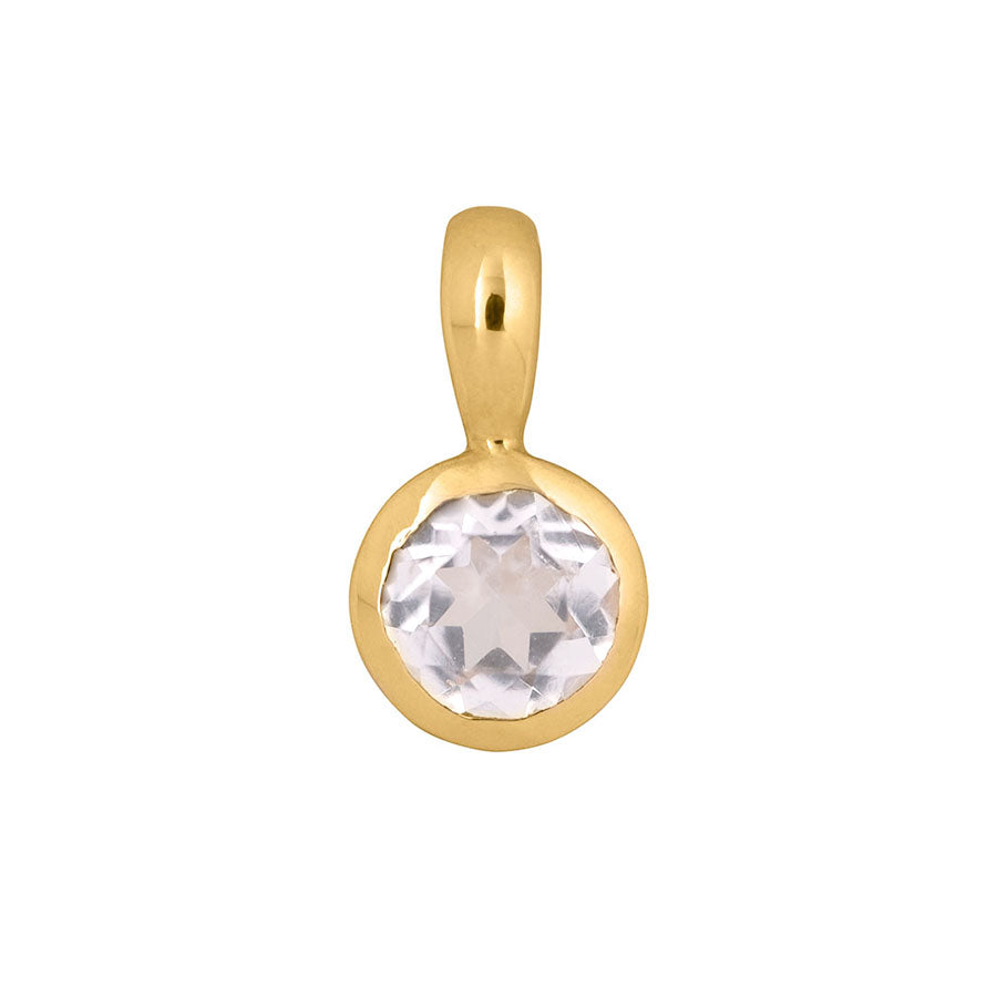 Gold Topaz Birthstone Charm for April