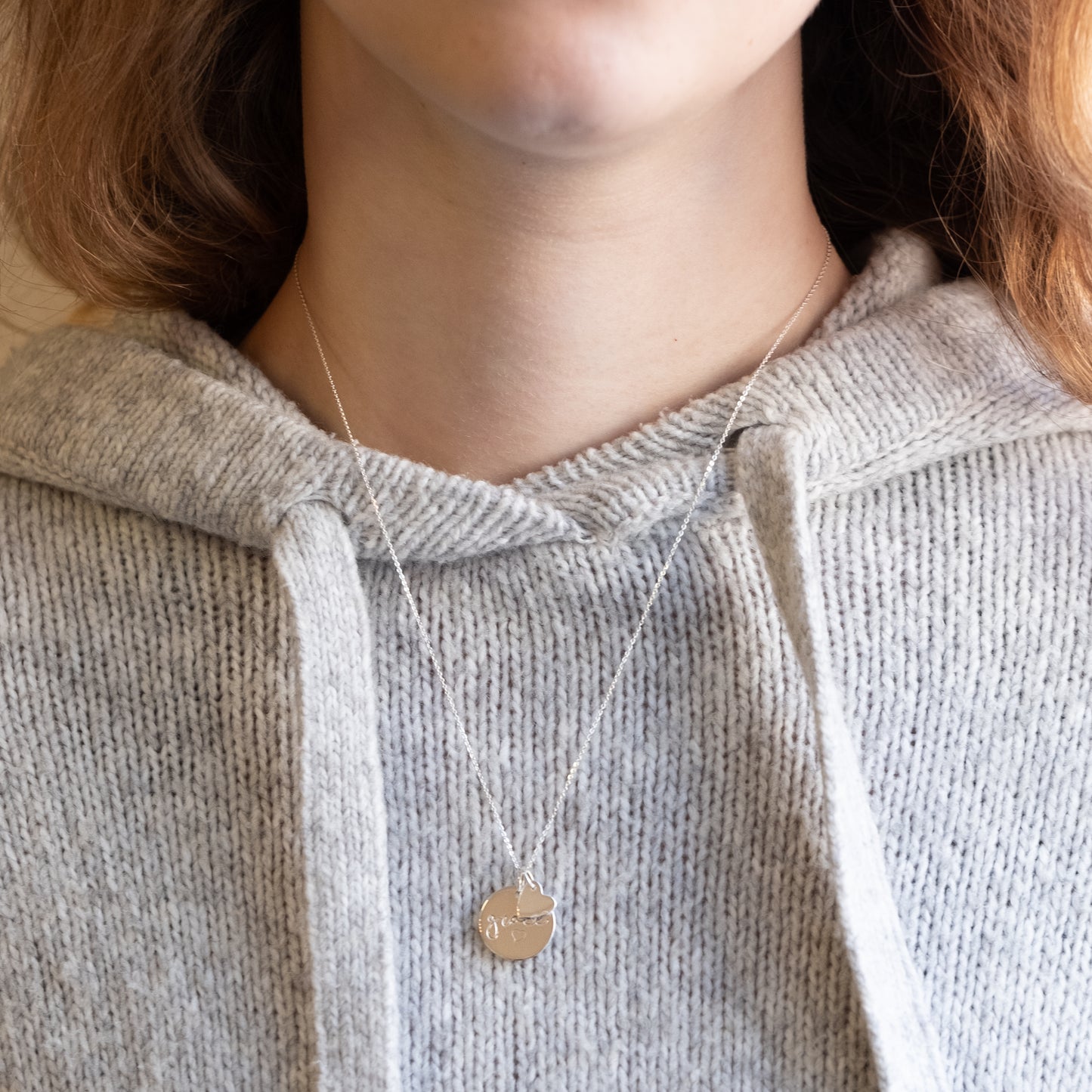 Charm coeur en argent (chaîne non incluse)