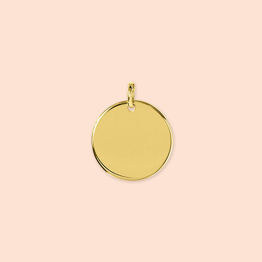 15mm Gold Disc Charm