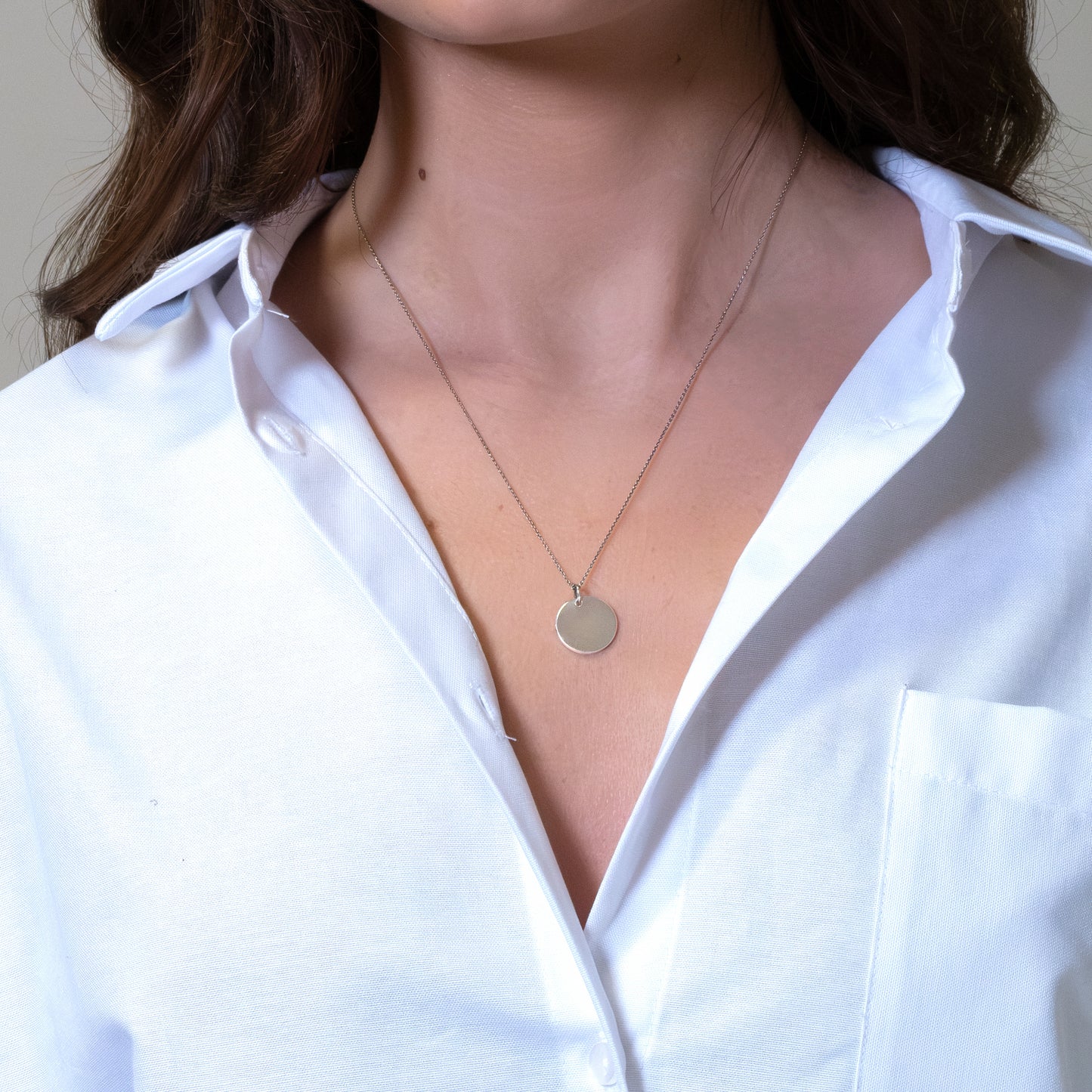 Personalised Necklace in Silver or Gold - 15mm