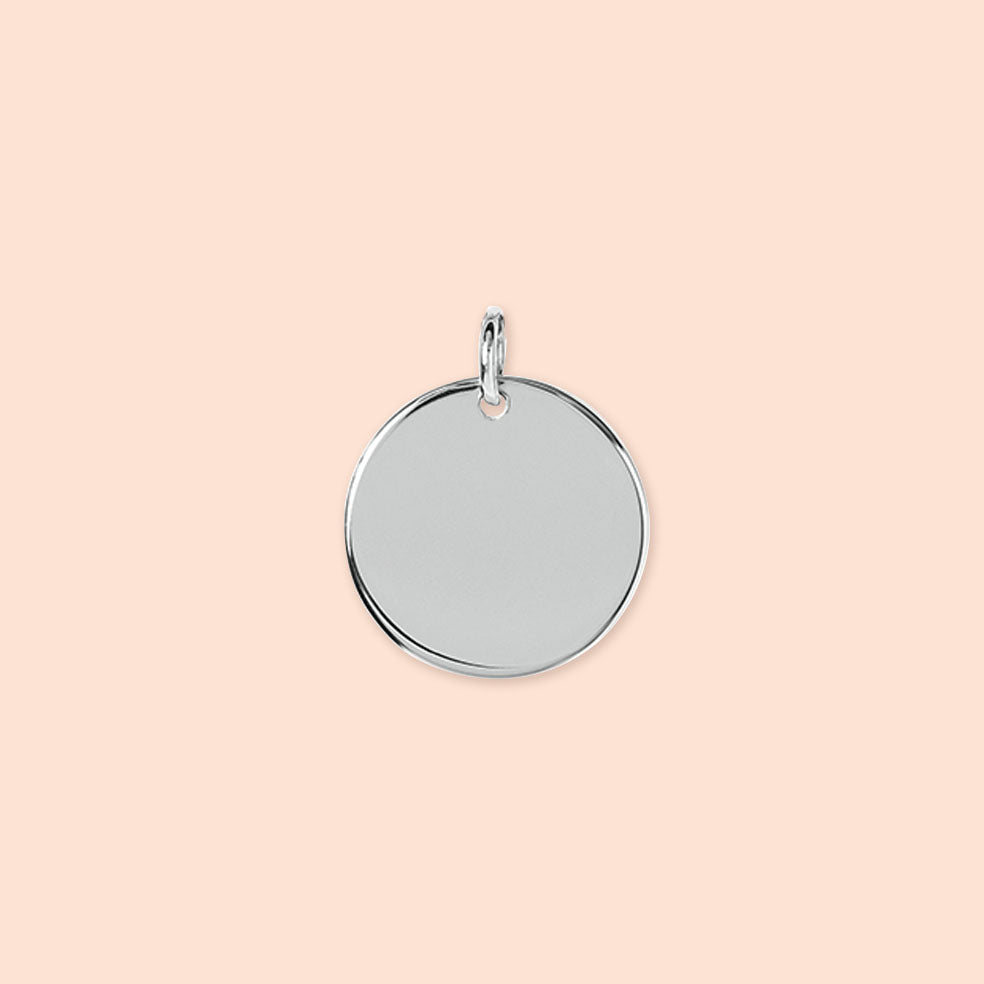 15mm Silver Disc Charm