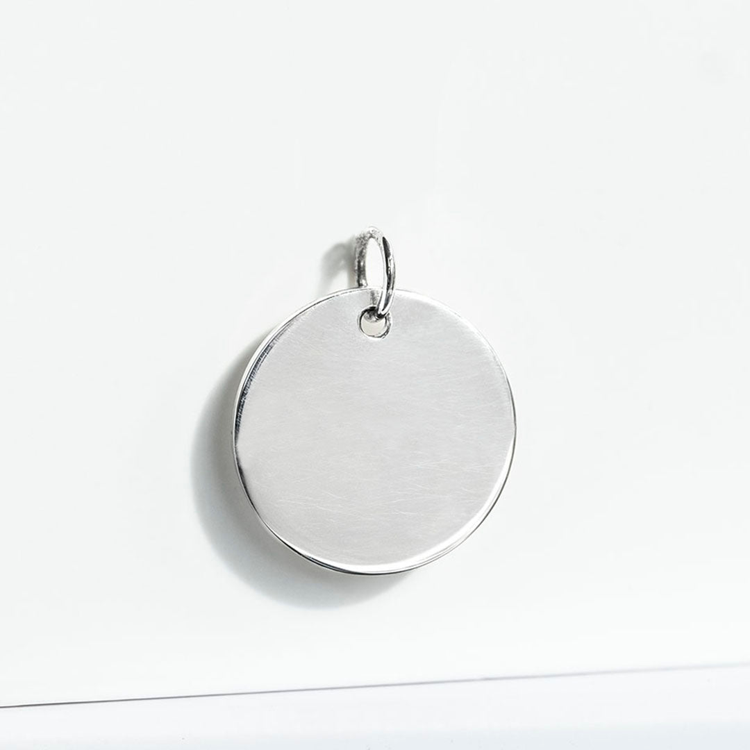 15mm Silver Disc Charm