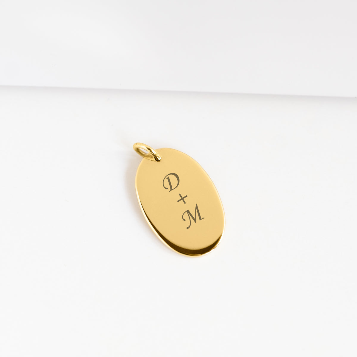 Personalised 9ct Gold Oval Pendant (Chain not Included)