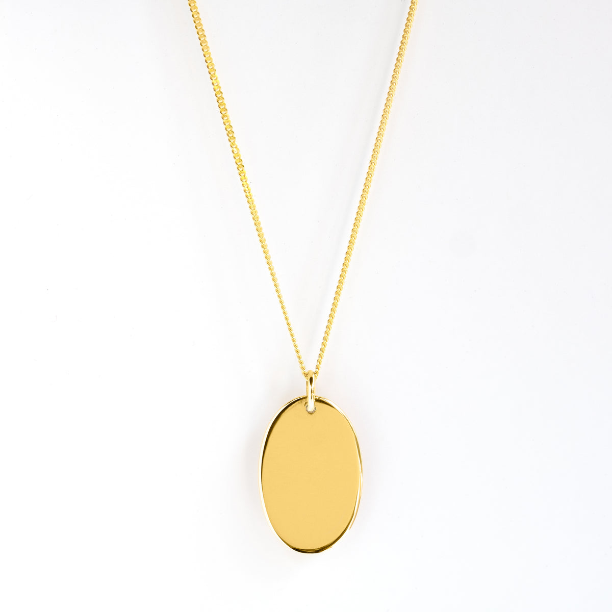 9ct Gold Oval Pendant (Chain not Included)