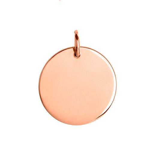 15mm Disc in Silver or Gold (chain not included)