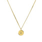 10mm gold plated disc pendant engraved with letter A