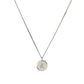 10mm silver disc pendant engraved with letter A