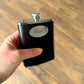 Stainless Steel Hip Flask with Leather
