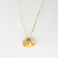 9ct gold three disc pendant necklace