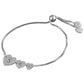 Silver Three Hearts Bracelet