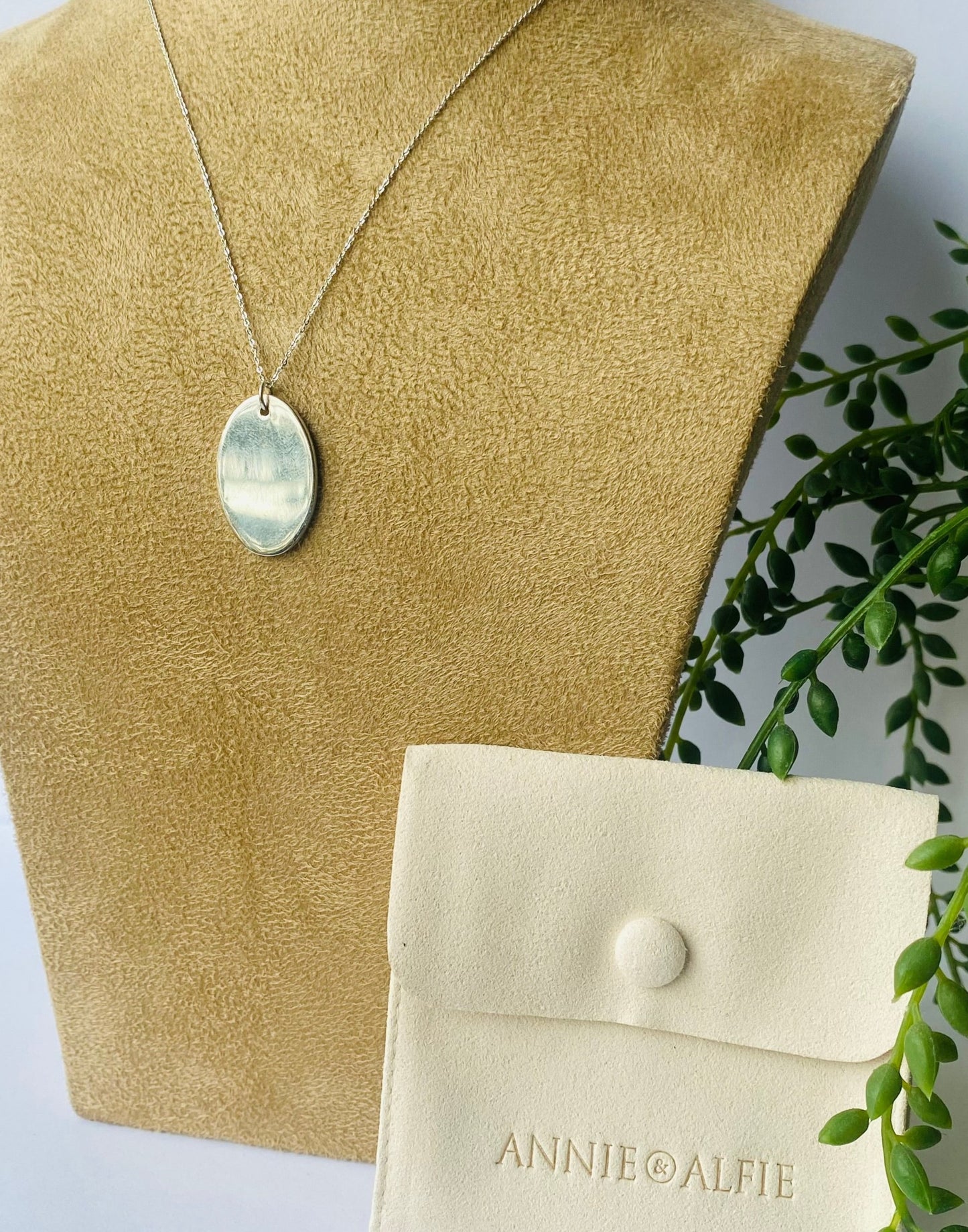 Large Oval Disc Necklace