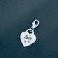 Breloque cœur à clipser en argent sterling (chaîne non incluse)