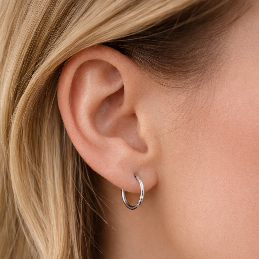 Sterling Silver Top Hinged Sleepers 12mm