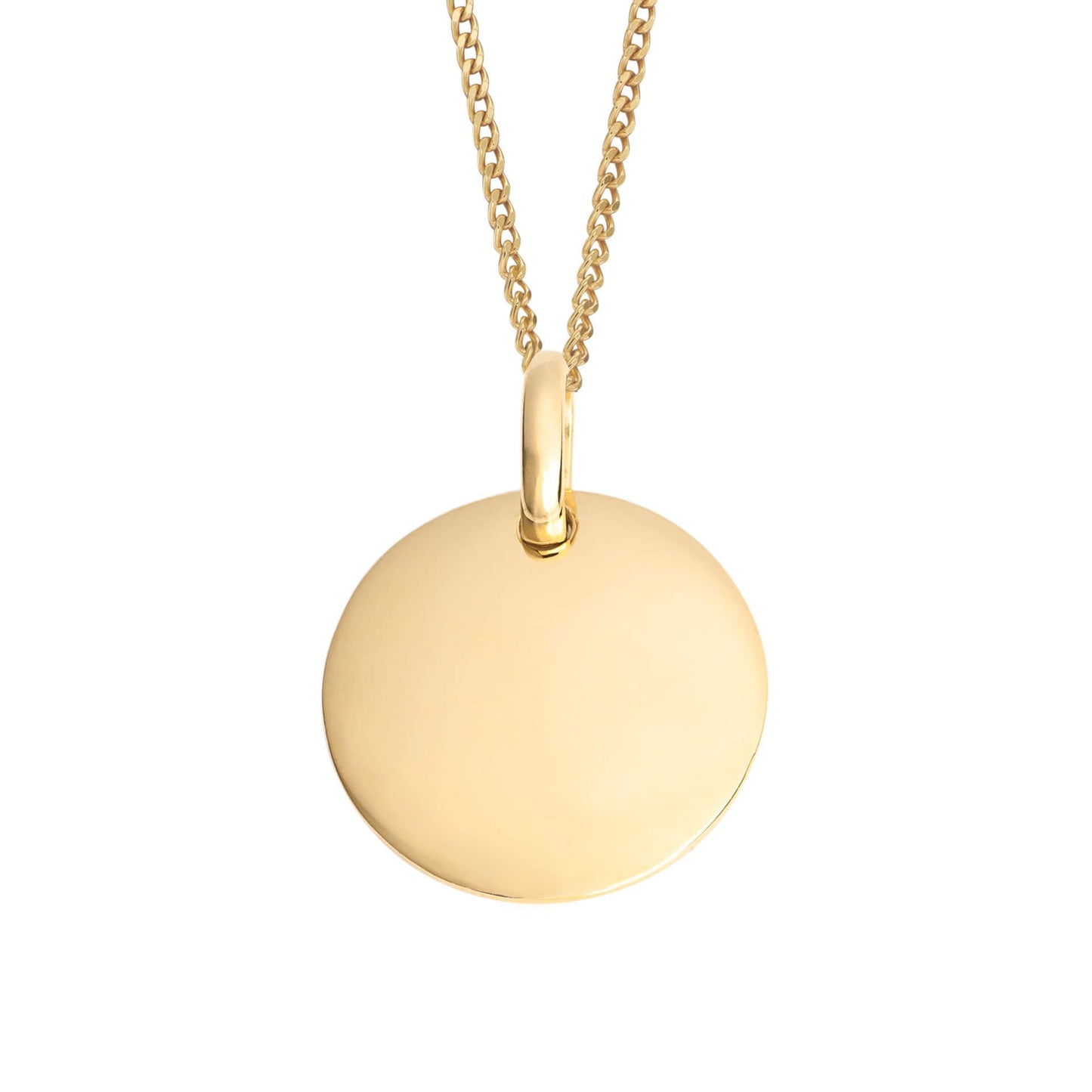 Collier Intial Communion disque 10mm - disponible en Argent ou Or