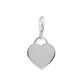 Sterling Silver Clip-on Heart Charm (chain not included)