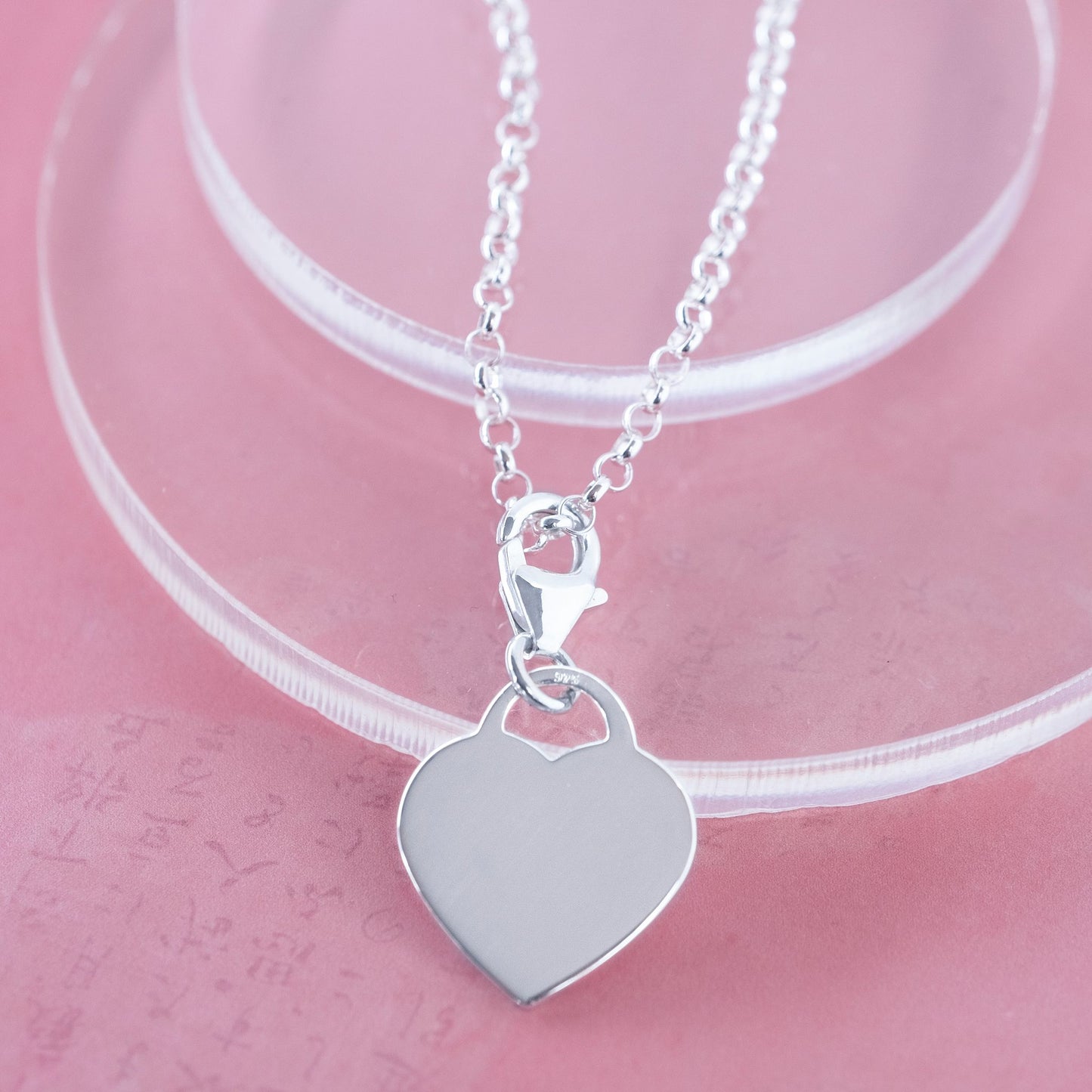 Sterling Silver Clip-on Heart Charm (chain not included)