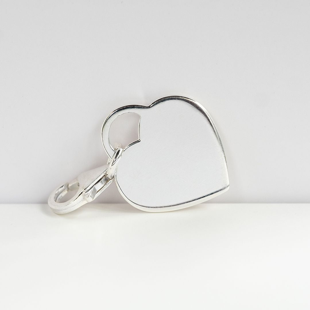 Sterling Silver Clip-on Heart Charm (chain not included)