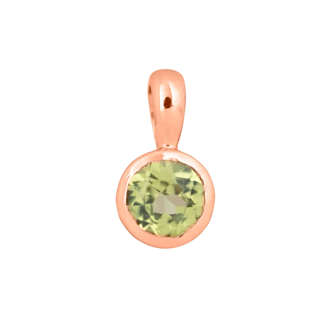 Pierre de naissance en or 9 carats – Août (Péridot)
