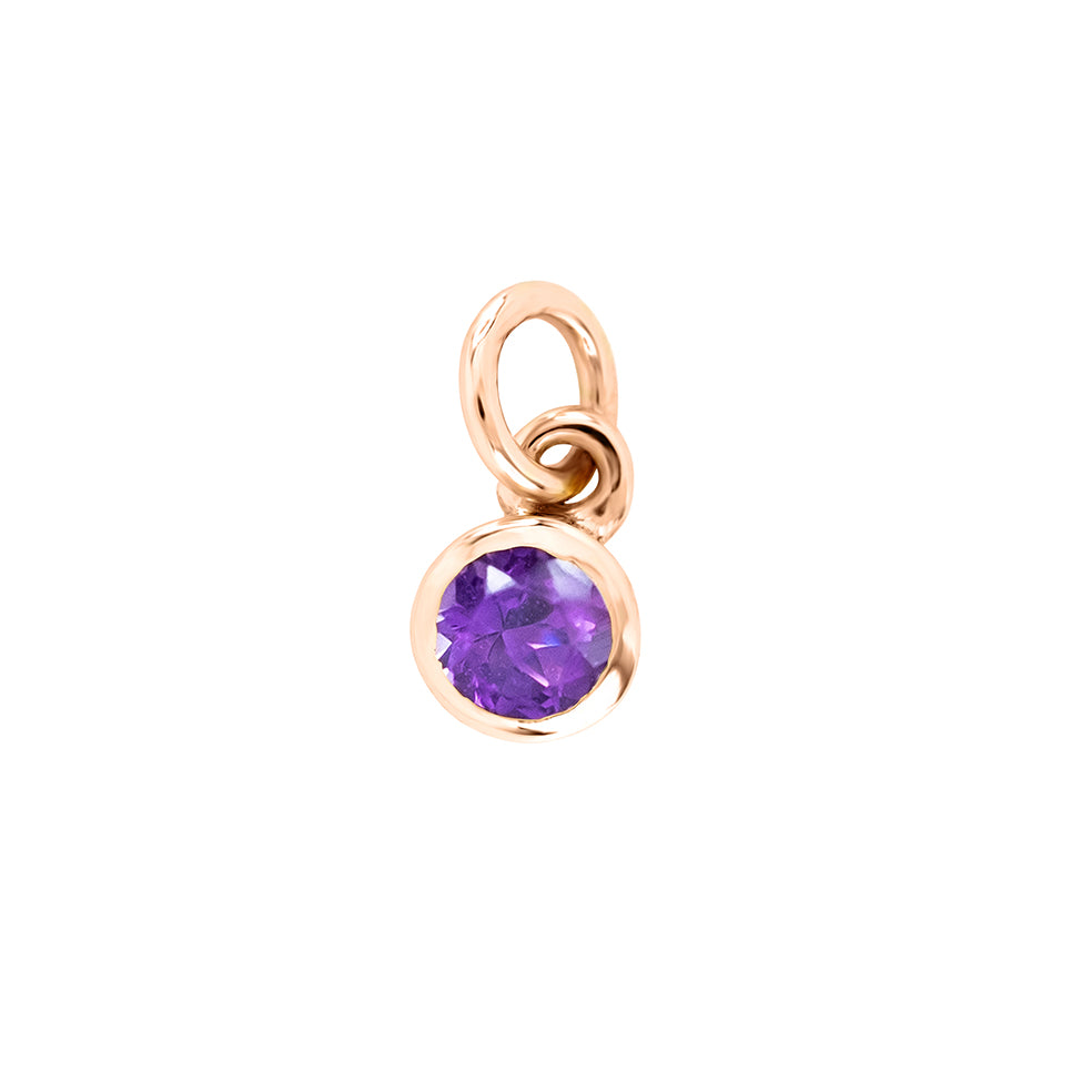 Piedra natal de oro de 9 quilates: febrero (Ameythst)