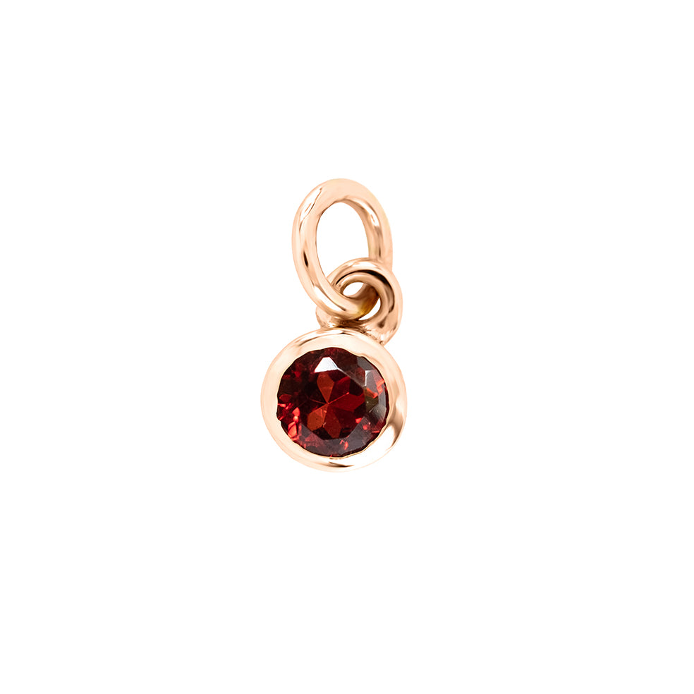 Piedra natal de oro de 9 quilates: enero (granate)