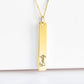 Gold Plated Bar Pendant Necklace