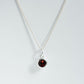 Silver Garnet Birthstone Pendant