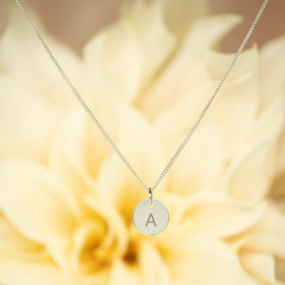 Silver Initial Necklace.