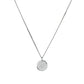 10mm Stirling Silver Disc Pendant engraved with initial D in a script font