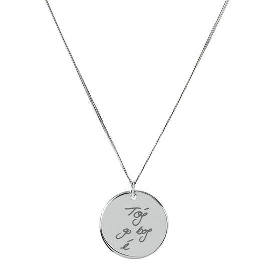 Sterling Silver Handwritten Necklace - Large