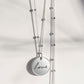 Pendentif disque manuscrit sur chaîne satellite - 15 mm