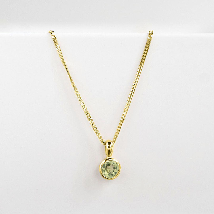 Peridot Birstone Charm Pendant