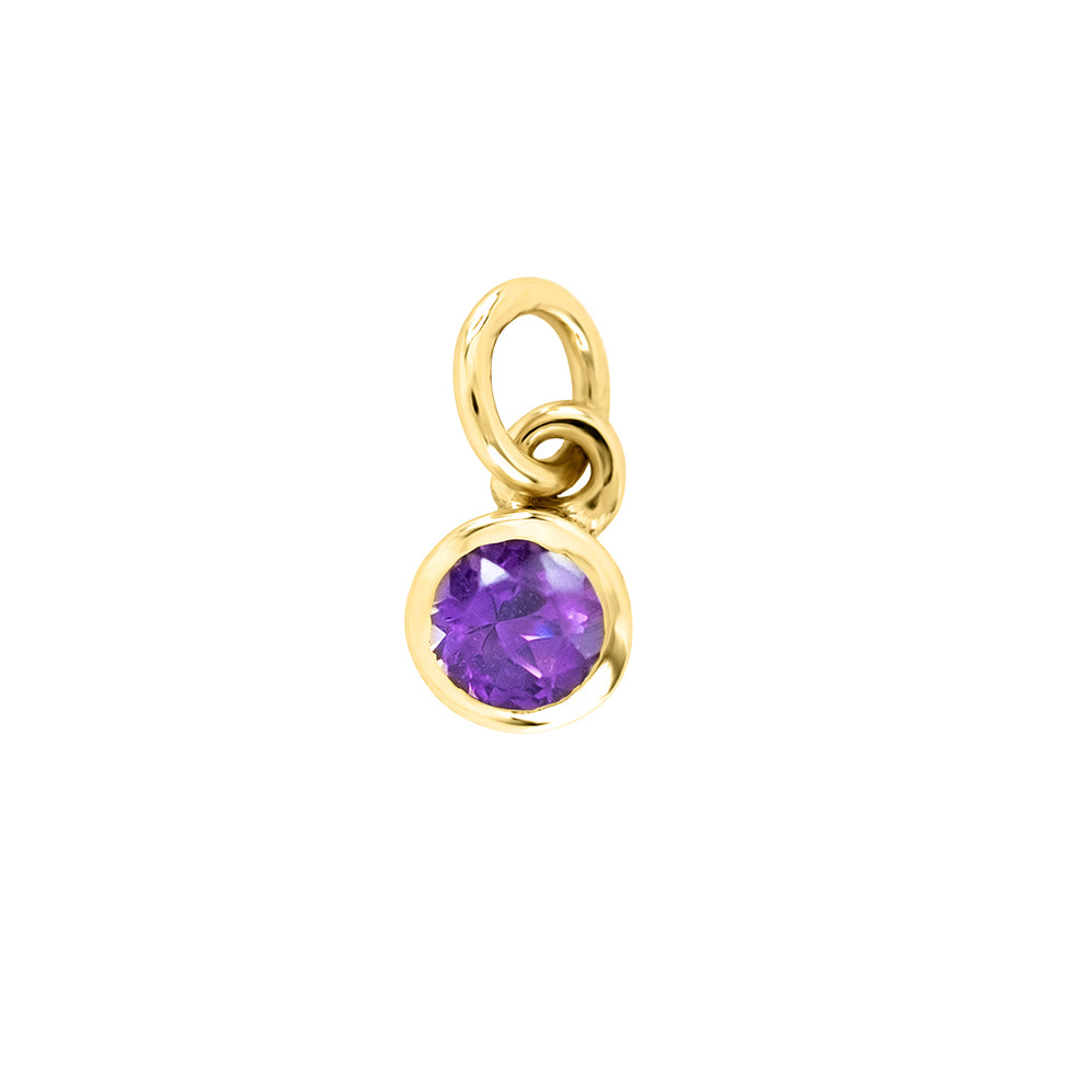 Piedra natal de oro de 9 quilates: febrero (Ameythst)