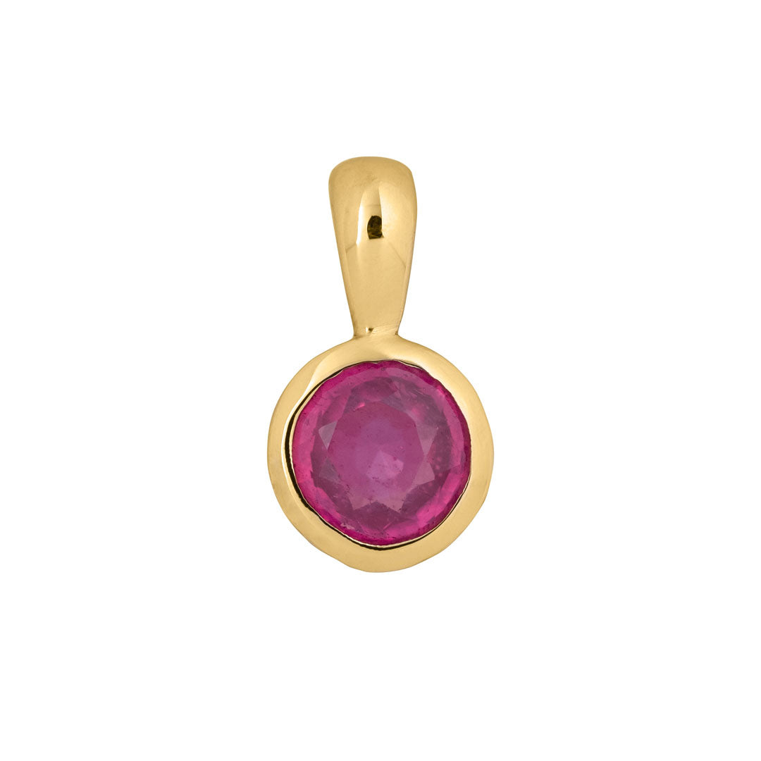 9ct gold ruby birthstone charm