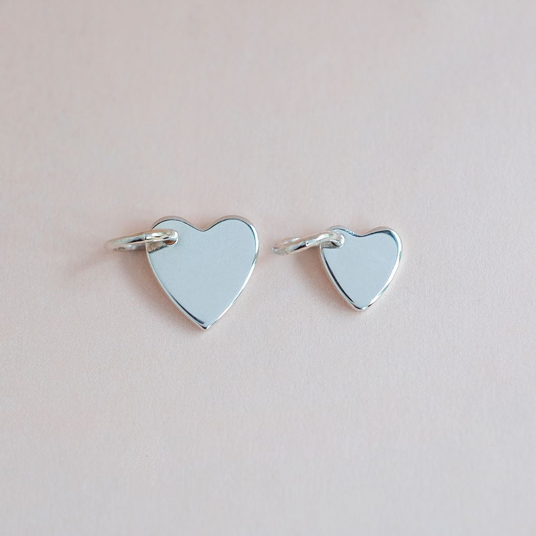 Tiny Silver Heart Charm