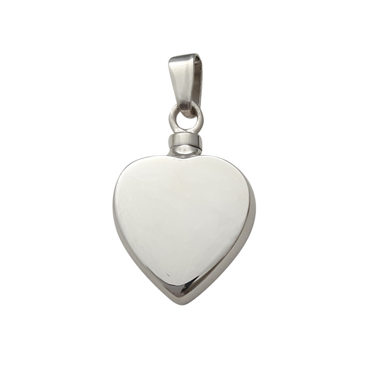 Heart Shaped Ashes Container & Chain