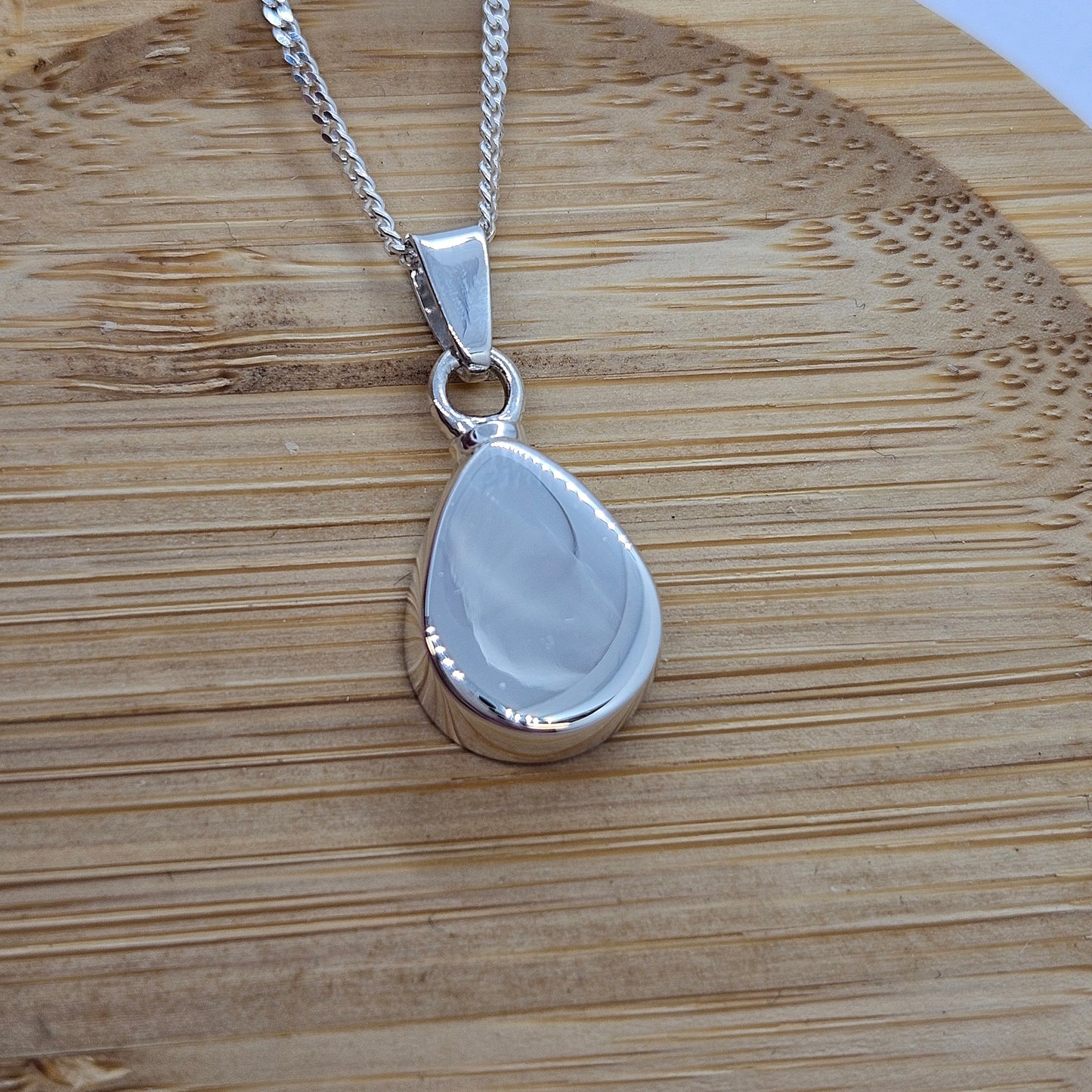 Tear Drop Shaped Ashes Container & Chain