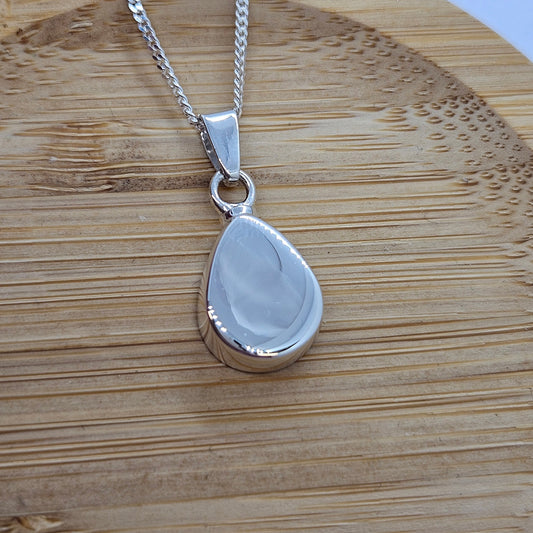 Tear Drop Shaped Ashes Container & Chain