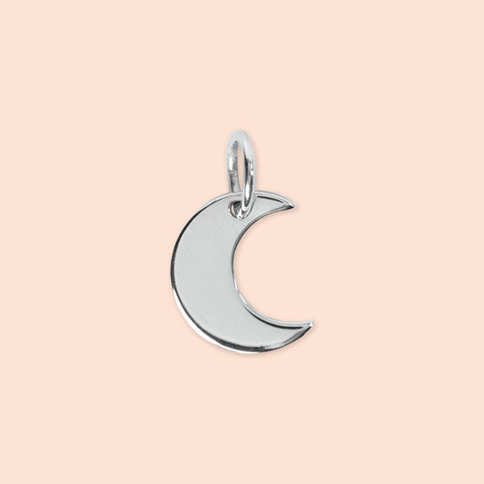 Silver Moon Charm (chain not included)