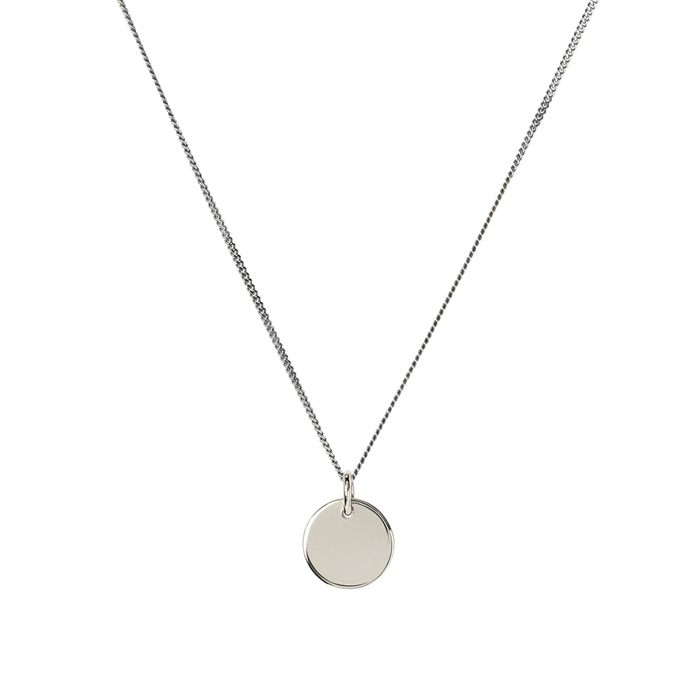 Stirling Silver 10mm disc pendant