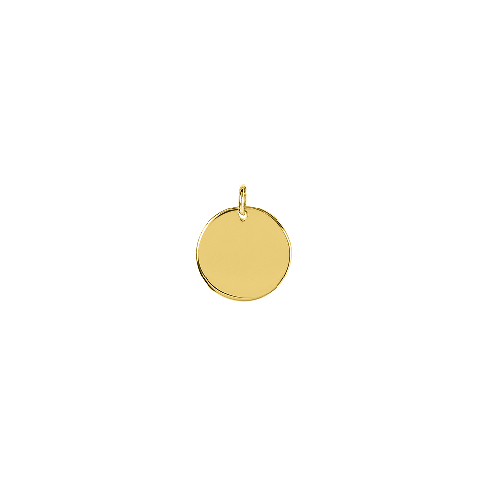 15mm Disc in Silver or Gold (chain not included)