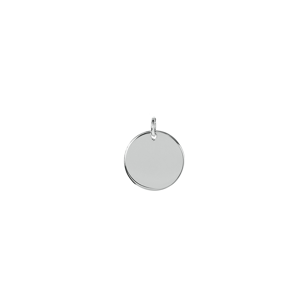 15mm Disc in Silver or Gold (chain not included)