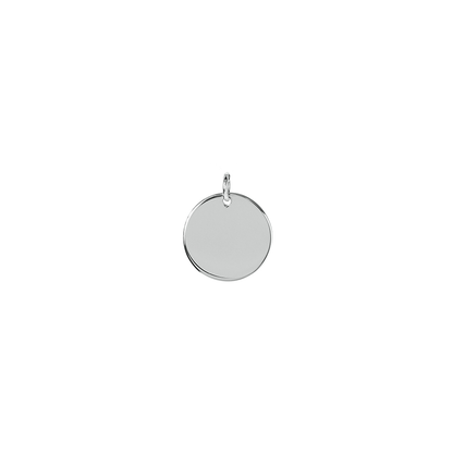 15mm Disc in Silver or Gold (chain not included)