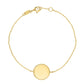9ct gold disc bracelet