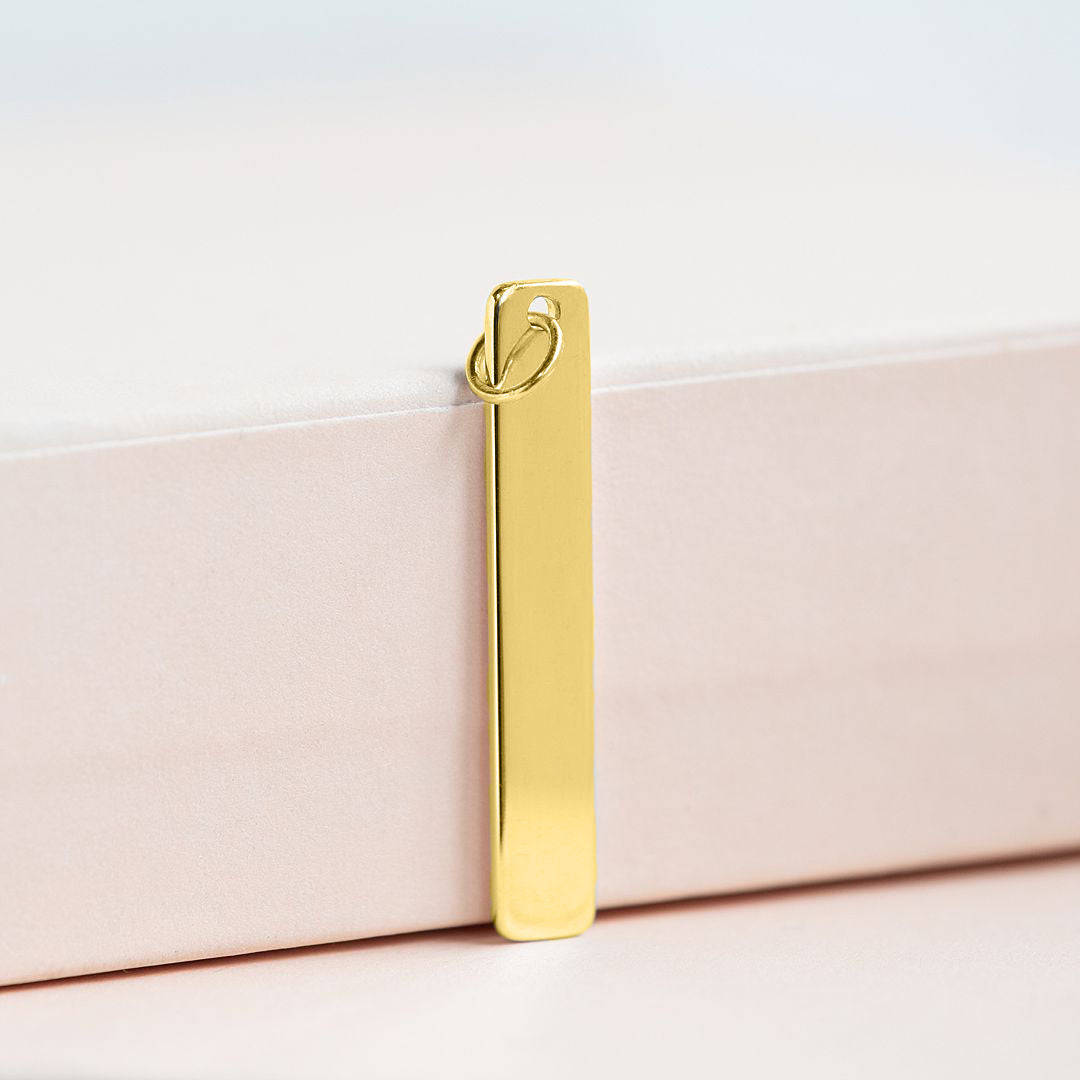 Gold Plated Bar Pendant