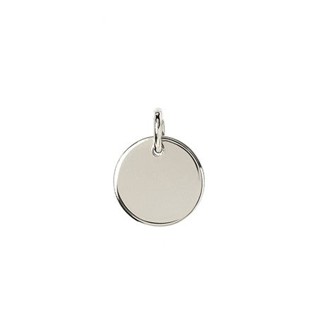 Petit disque de 10 mm en argent ou en or (chaîne non incluse)