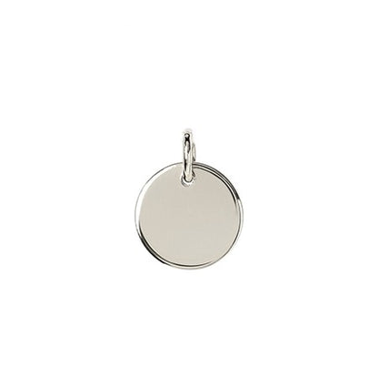 Petit disque de 10 mm en argent ou en or (chaîne non incluse)