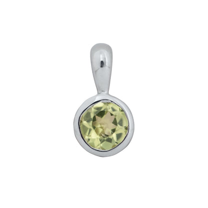 Peridot White Gold Birthstone Charm
